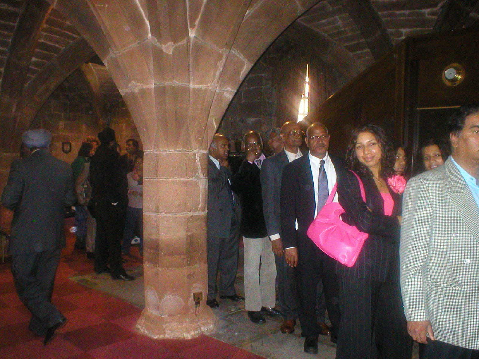 Conference Participants enjoying the excellent architectural features whilst waiting to be served